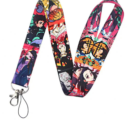 Demon Slayer Anime Lanyard Keychain