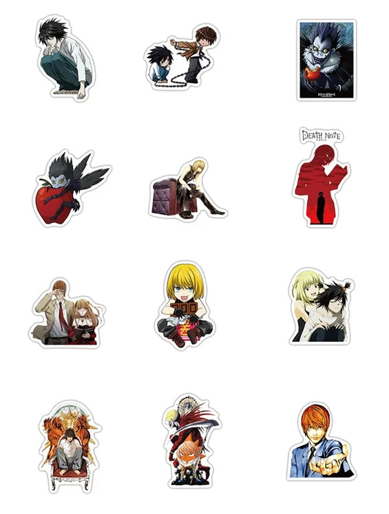 Death Note Anime 50 Piece Sticker Set