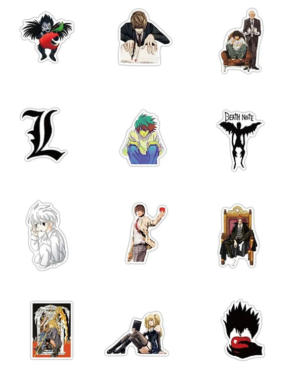 Death Note Anime 50 Piece Sticker Set