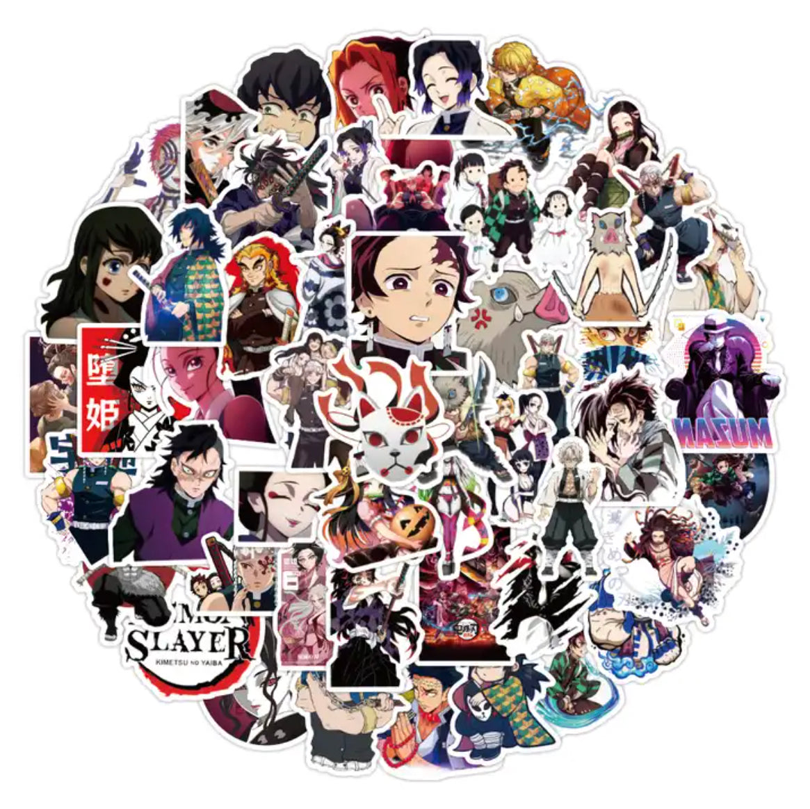 Demon Slayer Anime 50 Piece Sticker Set