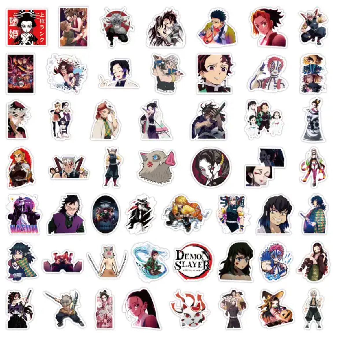 Demon Slayer Anime 50 Piece Sticker Set