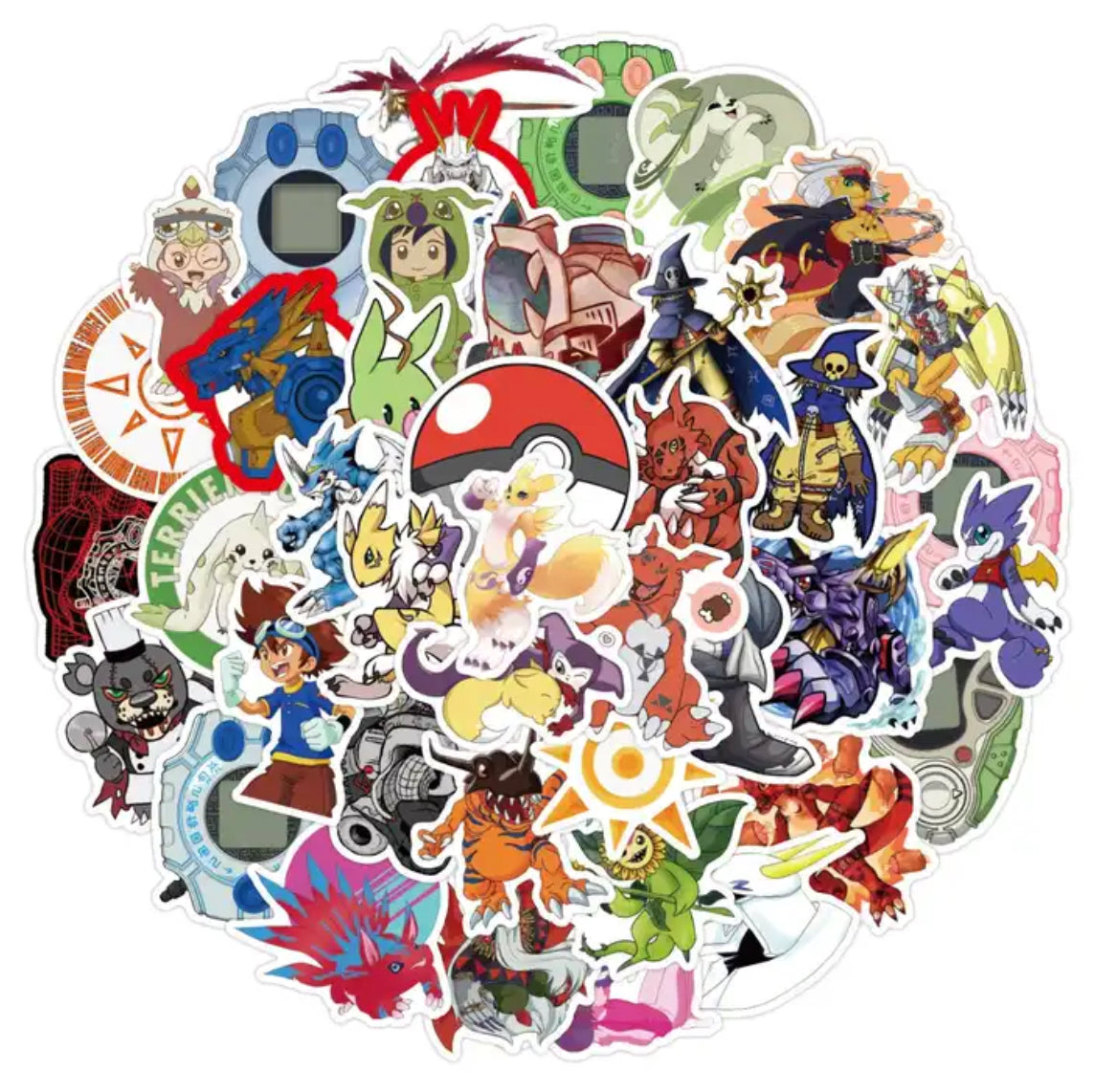 Digimon Anime 50 Piece Sticker Set