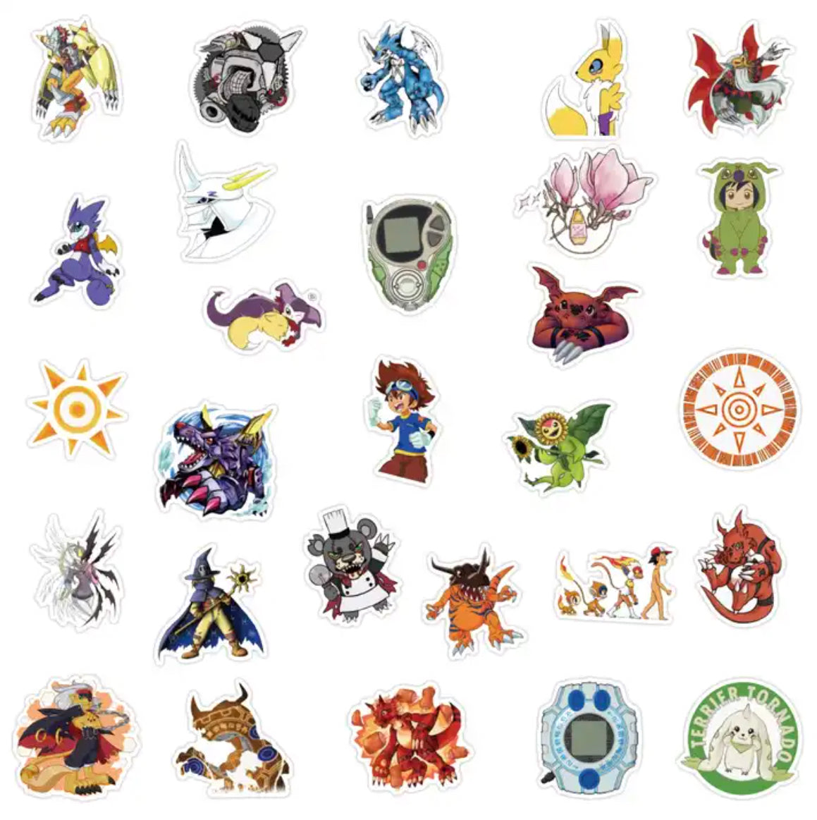 Digimon Anime 50 Piece Sticker Set