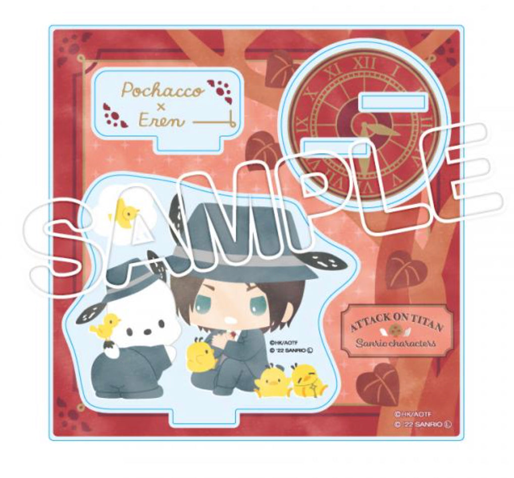 Attack On Titan X Sanrio Eren Yeager Pochacco Acrylic Stand