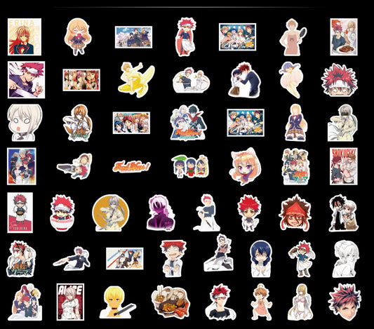 Foodwars Anime 50 Piece Sticker Set