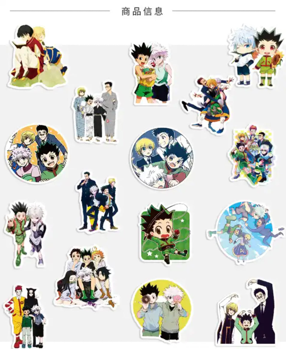 Hunter X Hunter Anime 50 Piece Sticker Set