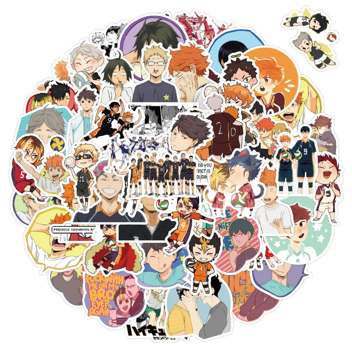 Haikyuu Anime 50 Piece Sticker Set