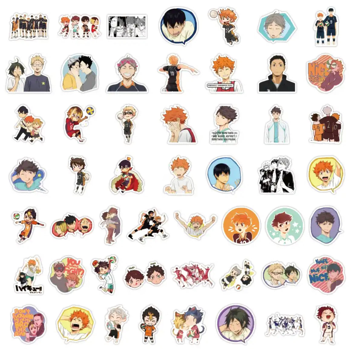 Haikyuu Anime 50 Piece Sticker Set