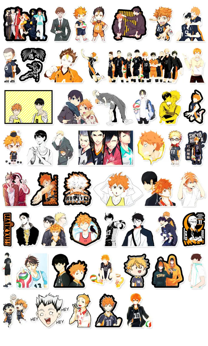 Haikyuu Anime 50 Piece Sticker Set