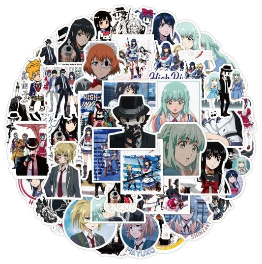 High Rise Invasion Anime 50 Piece Sticker Set