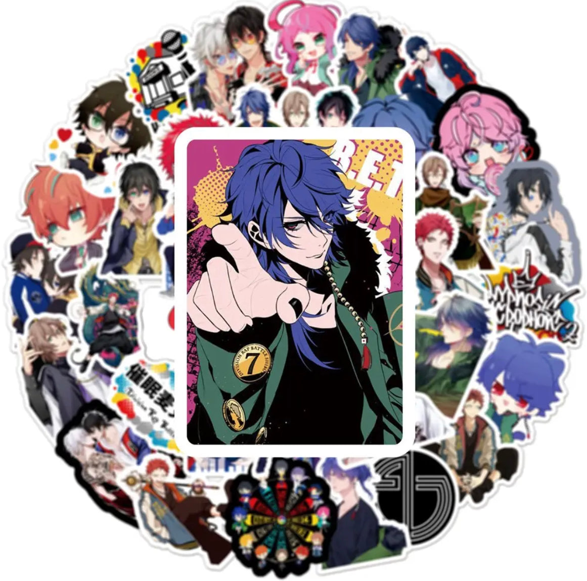 Hypnosis Mic Anime 50 Piece Sticker Set