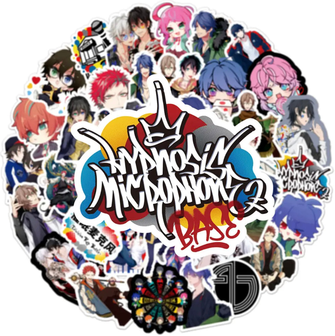 Hypnosis Mic Anime 50 Piece Sticker Set