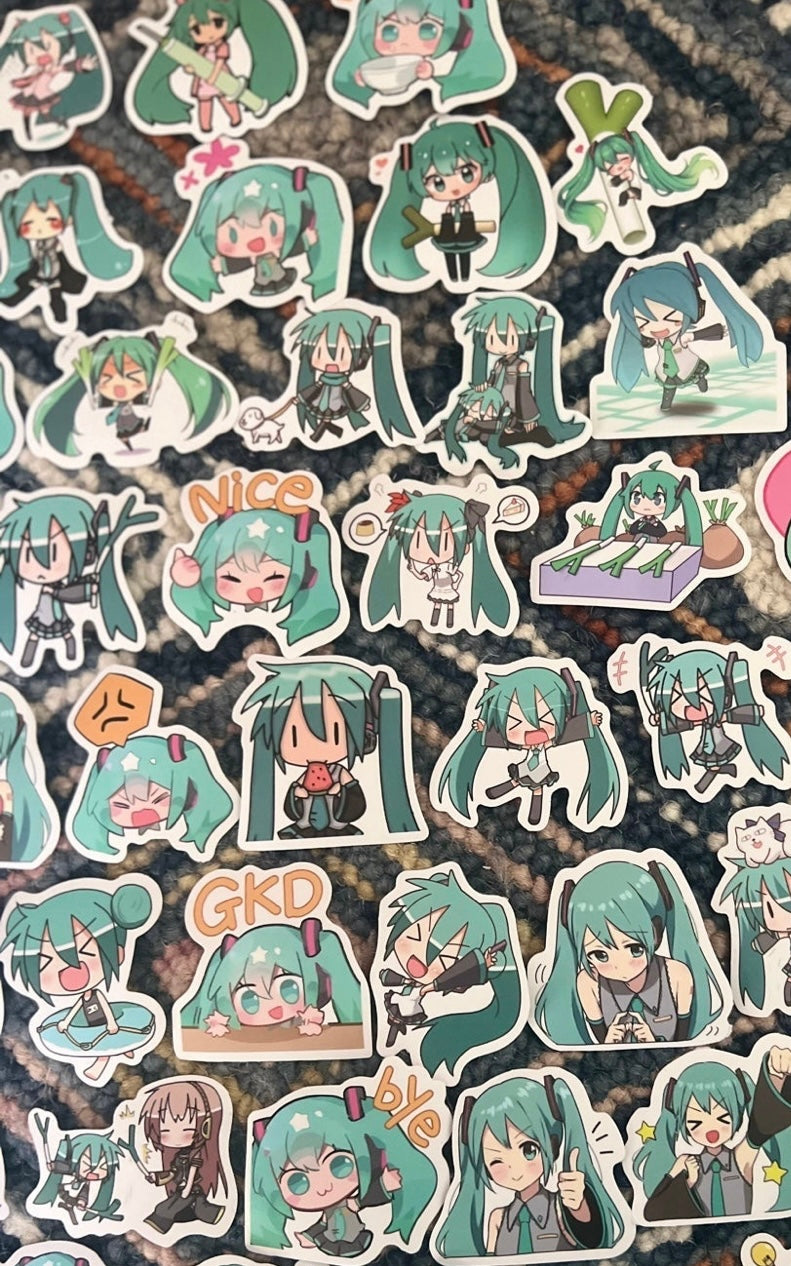 Hatsune Miku Anime 60 Piece Sticker Set