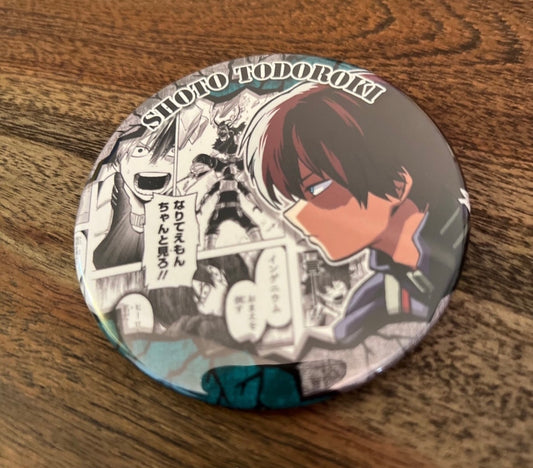 My Hero Academia Todoroki Anime Can Badge Pin