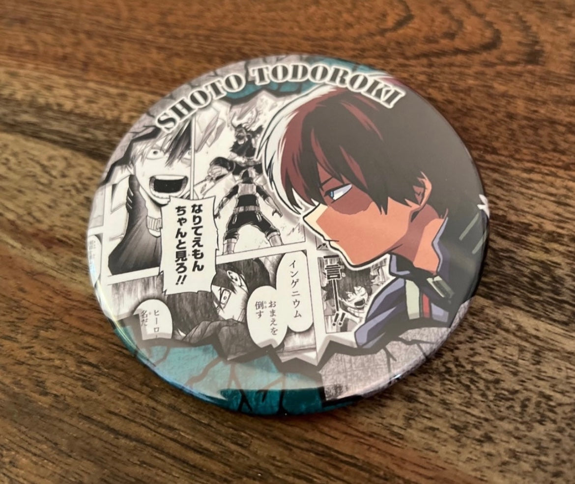 My Hero Academia Todoroki Anime Can Badge Pin