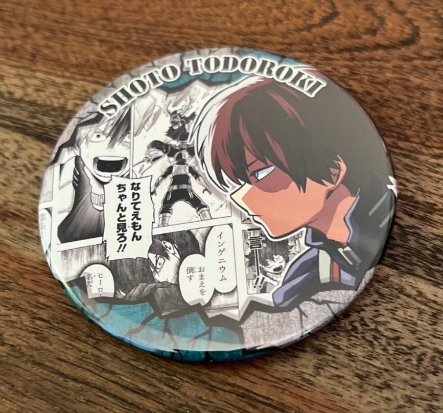 My Hero Academia Todoroki Anime Can Badge Pin