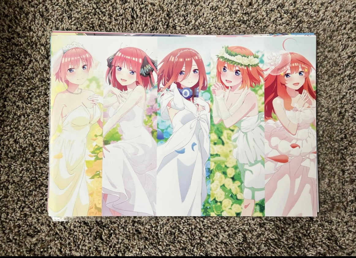 Quintessential Quintuplets Anime 8 Piece Poster Set