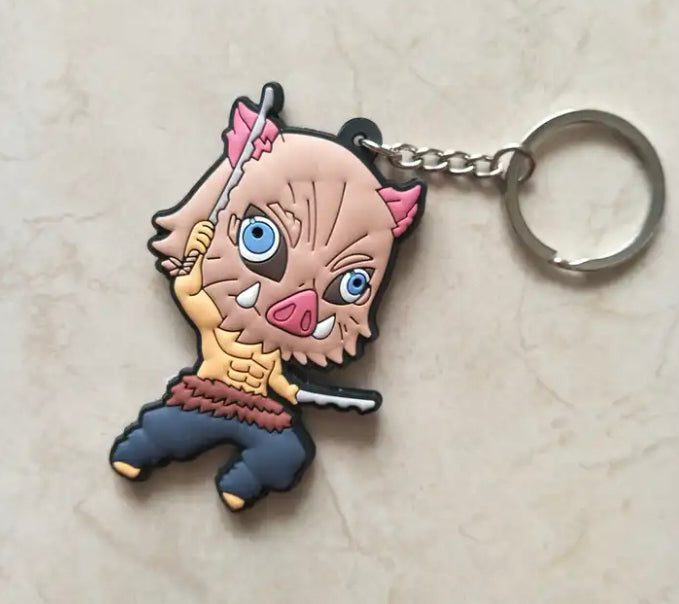 Demon Slayer Inosuke Rubber Charm Keychain