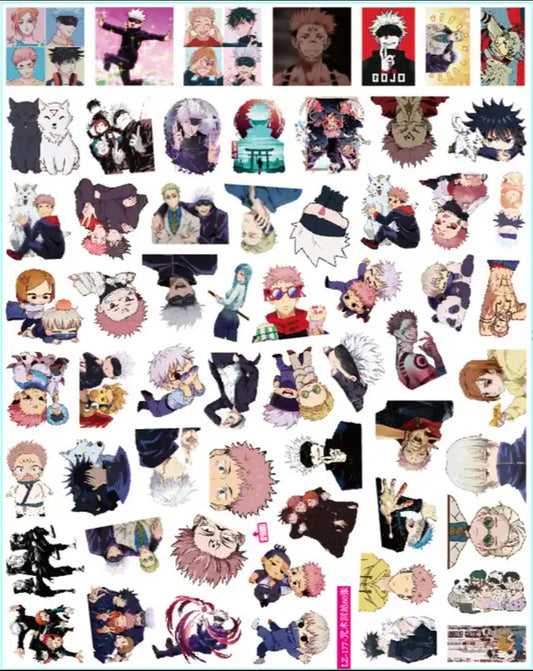 Jujutsu Kaisen Anime 60 Pc Sticker Set