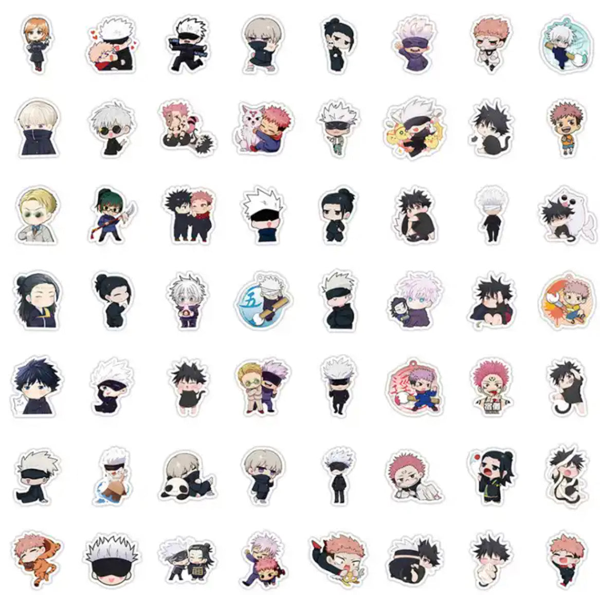 Jujutsu Kaisen Anime Chibi 60 Piece Sticker Set