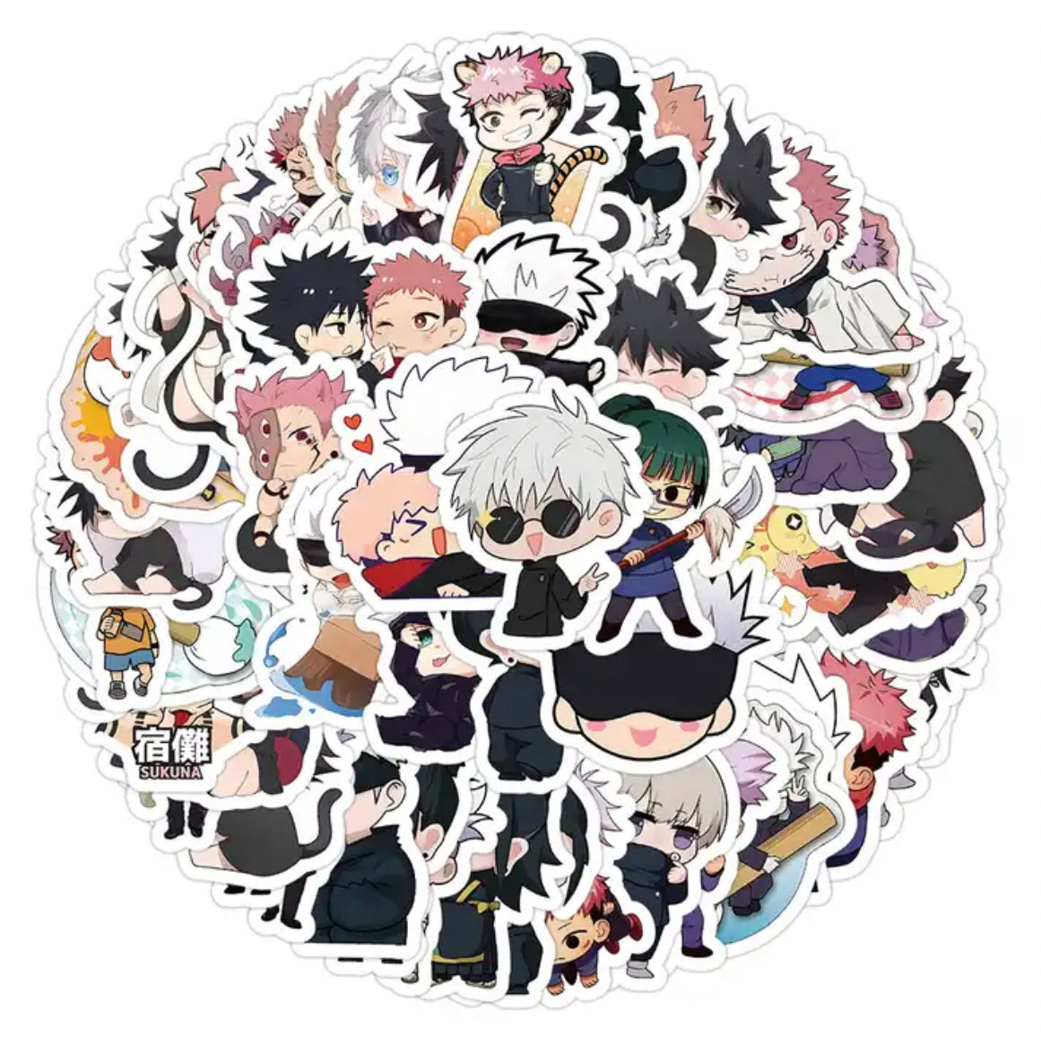 Jujutsu Kaisen Anime Chibi 60 Piece Sticker Set