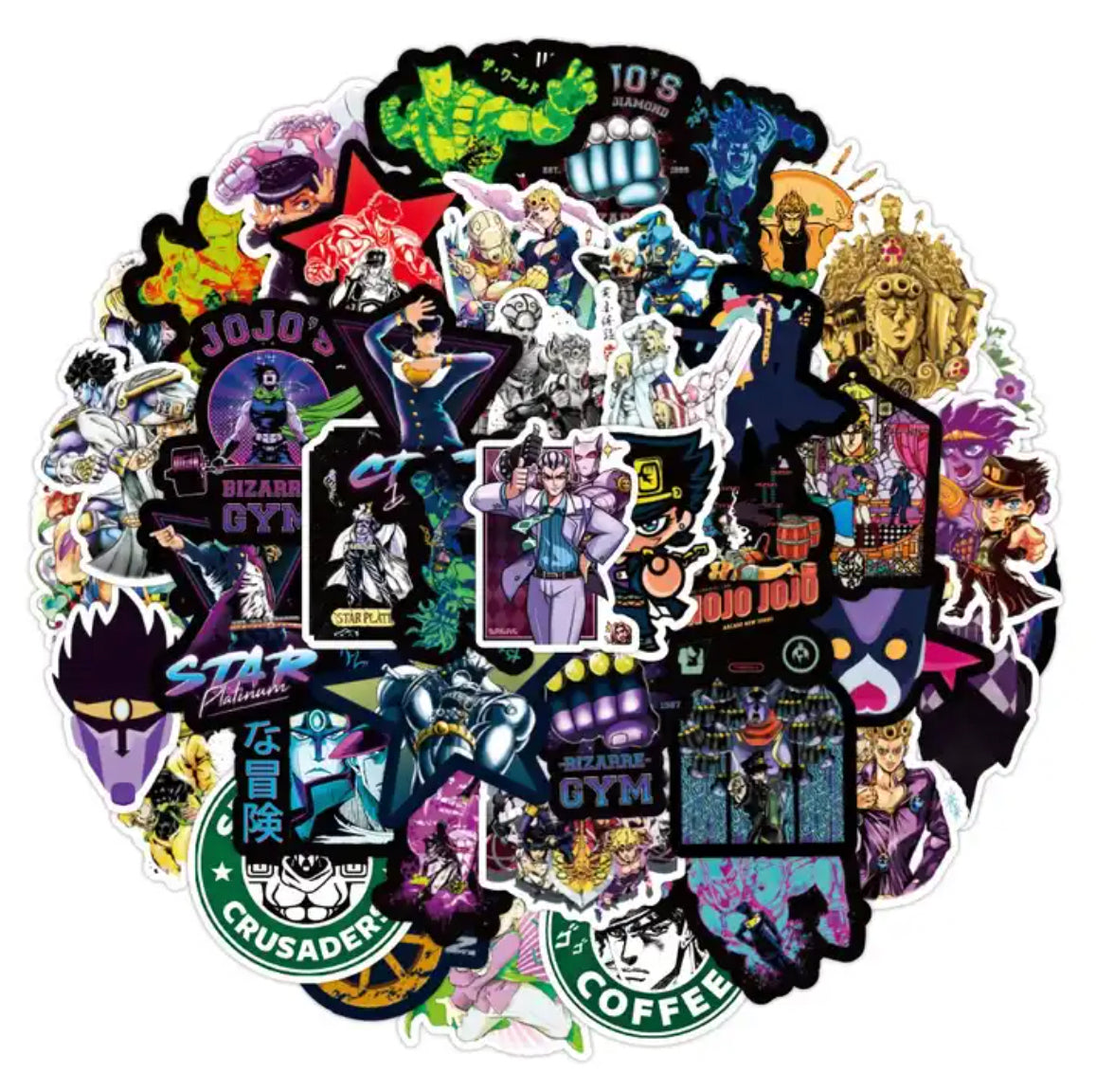 Jojo's Bizarre Adventure Anime 50 Piece Sticker Set