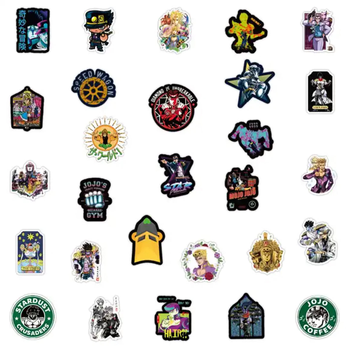 Jojo's Bizarre Adventure Anime 50 Piece Sticker Set