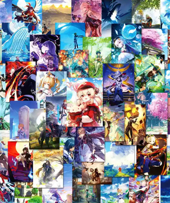 Genshin Impact Anime 50 Piece Sticker Set