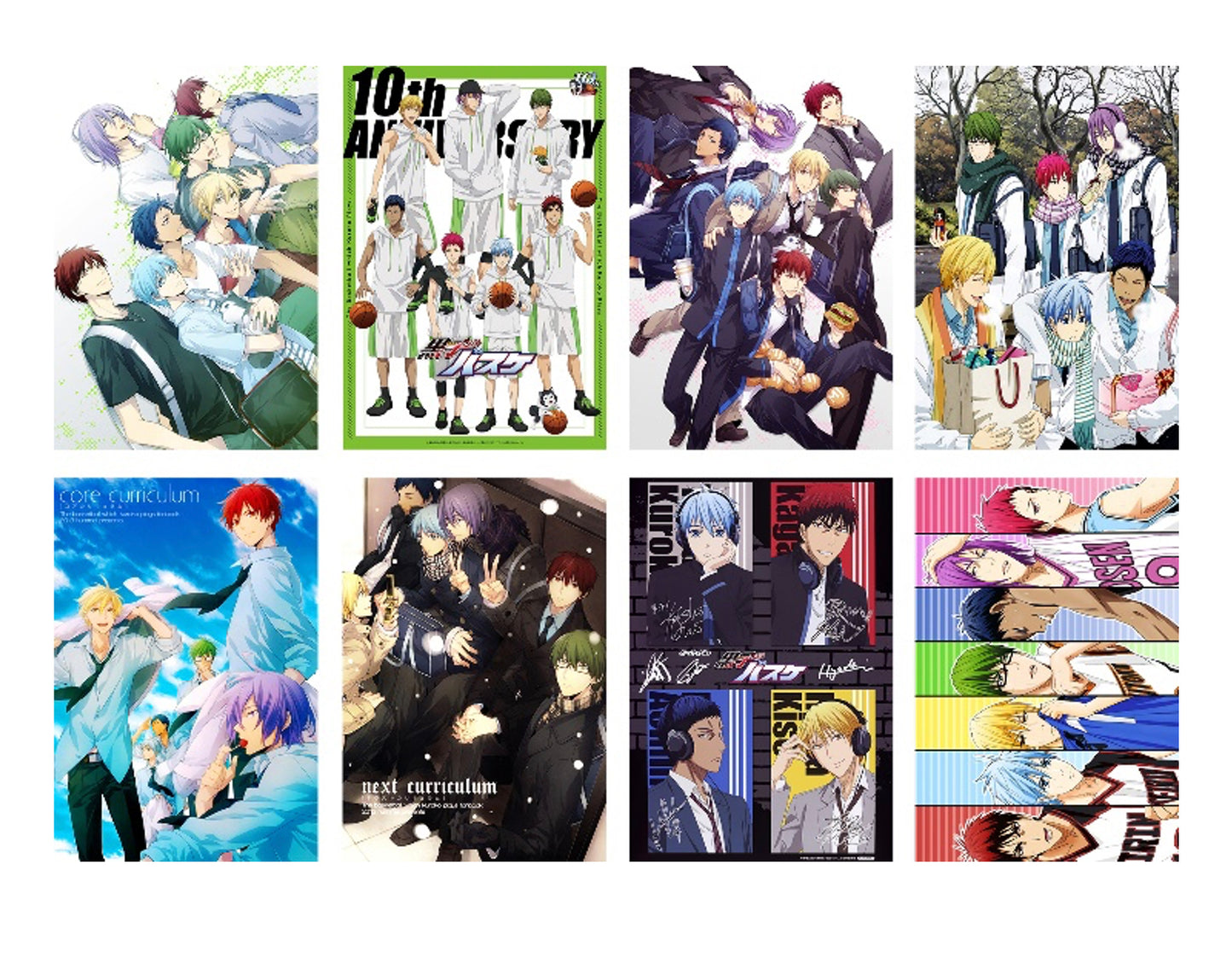 Kuroko's Basketball Anime 8 Piece Poster Set