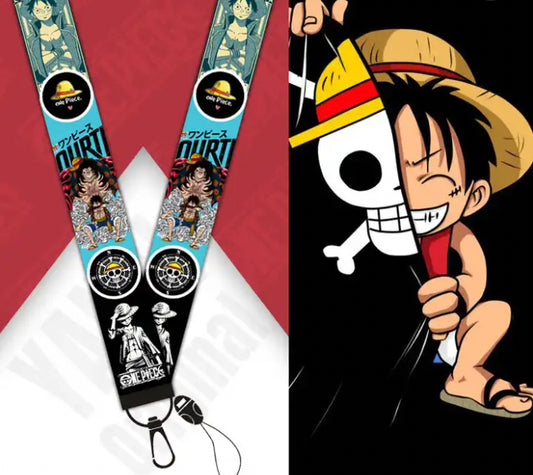 One Piece Anime Lanyard Keychain