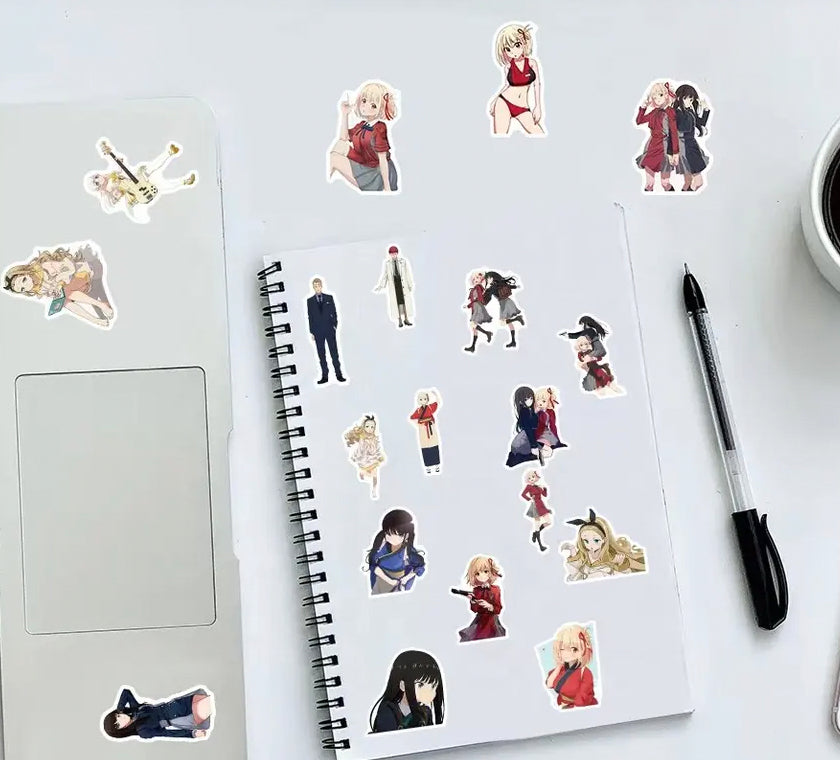 Lycoris Recoil Anime 50 Piece Sticker Set