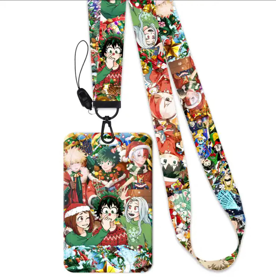 My Hero Academia Christmas Anime Lanyard Keychain