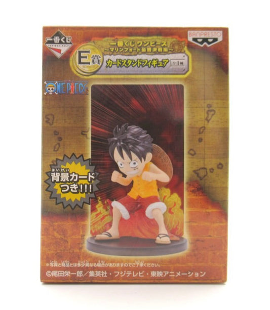 One Piece Luffy Marine Ford Card Stand Figure Banpresto