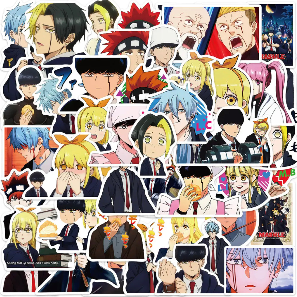 Mashle Anime 50 Piece Sticker Set