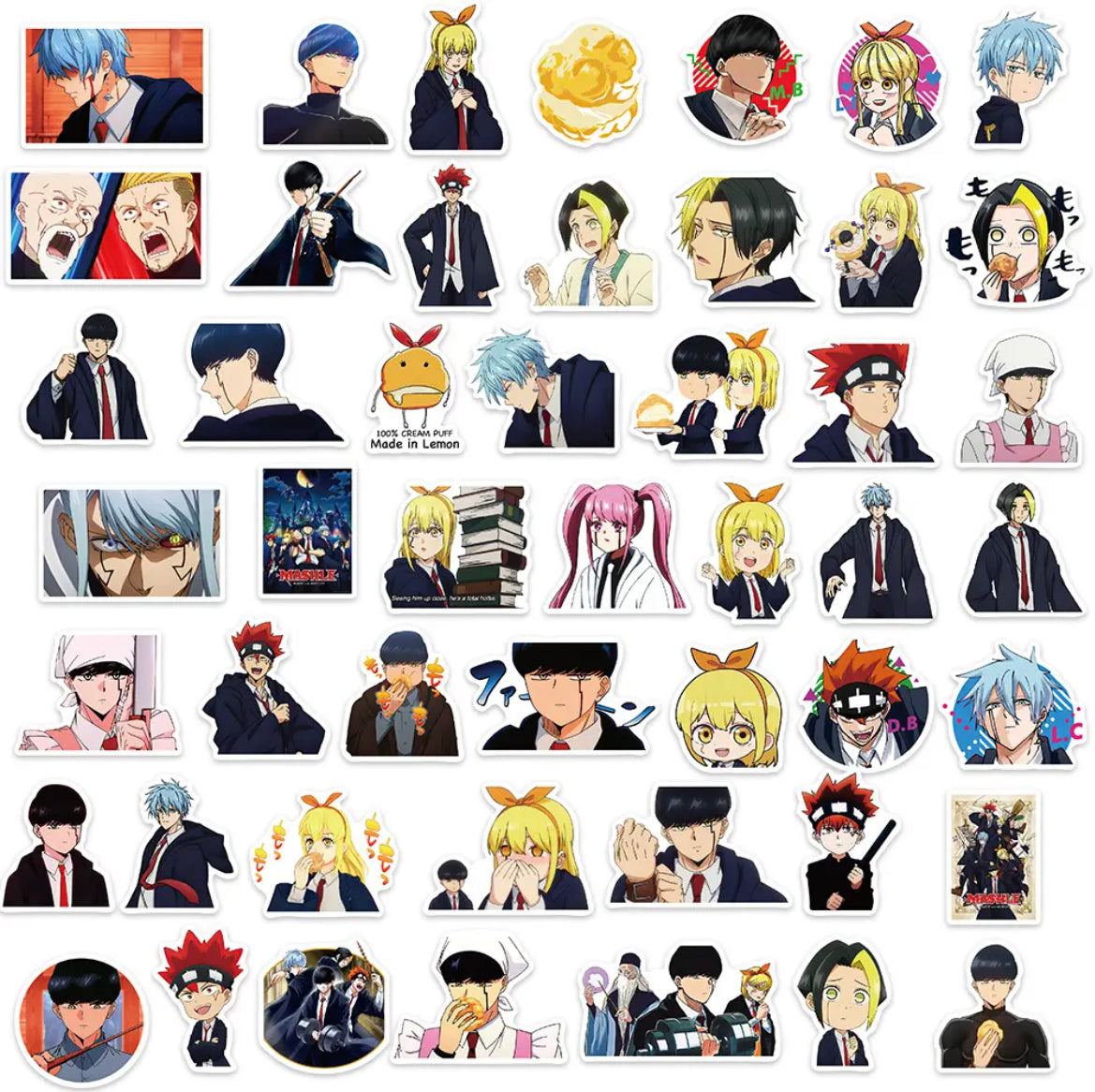 Mashle Anime 50 Piece Sticker Set