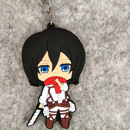 Attack On Titan Mikasa Rubber Charm Keychain