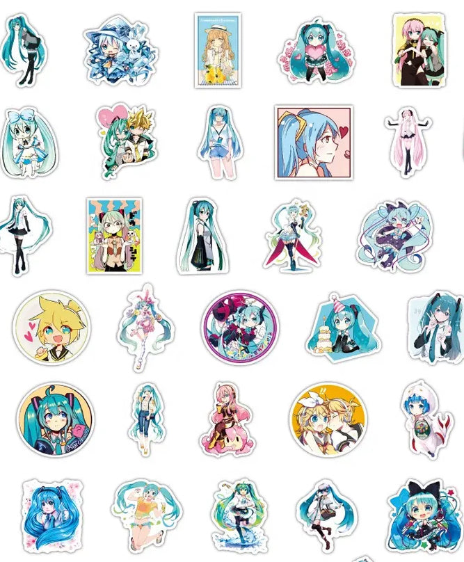 Hatsune Miku Anime 50 Piece Sticker Set