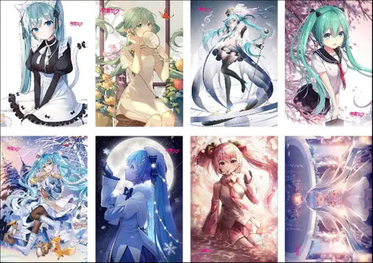 Miku Vocaloid Anime 8 Piece Poster Set