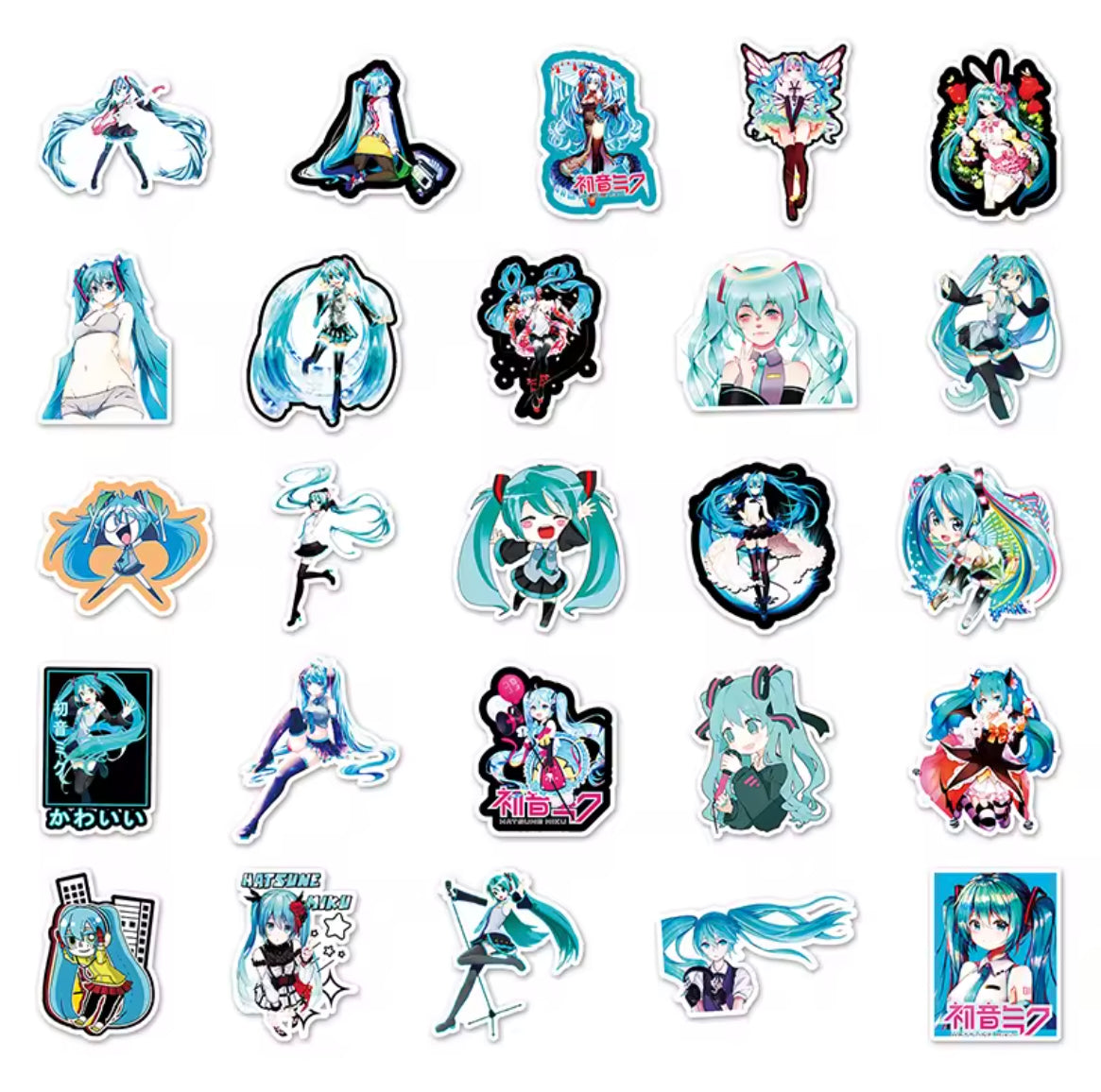 Hatsune Miku Vocaloid Anime 50 Piece Sticker Set