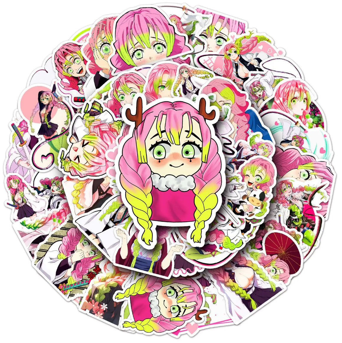 Demon Slayer Mitsuri Anime 50 Piece Sticker Set