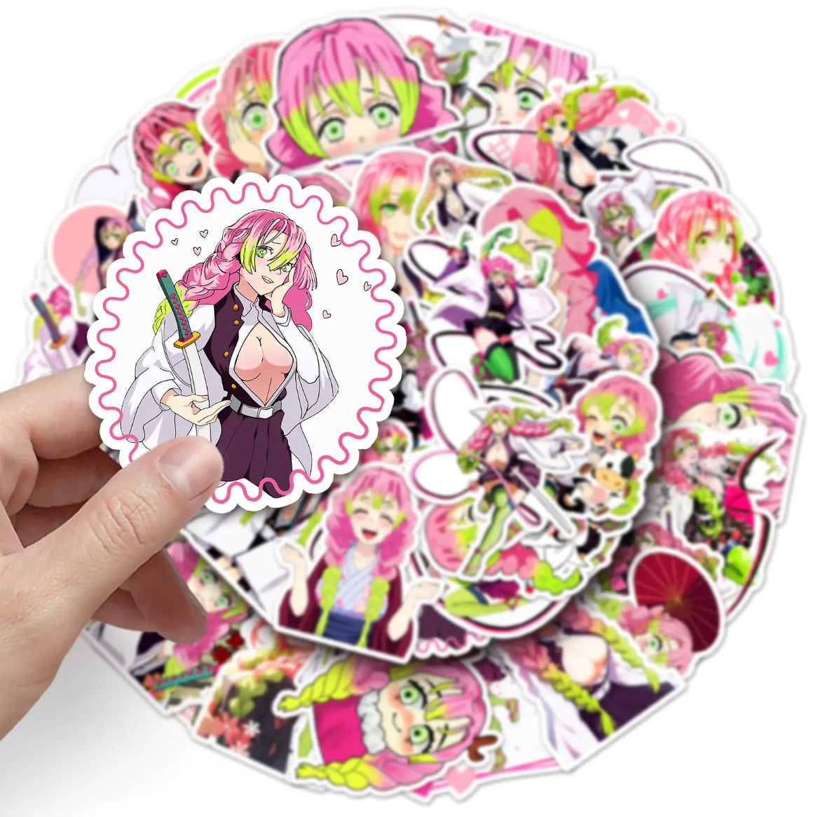 Demon Slayer Mitsuri Anime 50 Piece Sticker Set