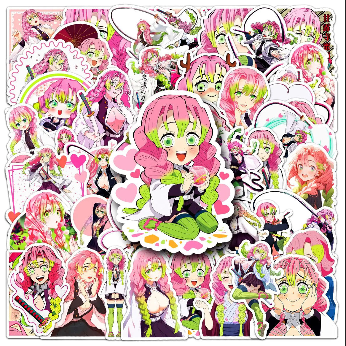 Demon Slayer Mitsuri Anime 50 Piece Sticker Set