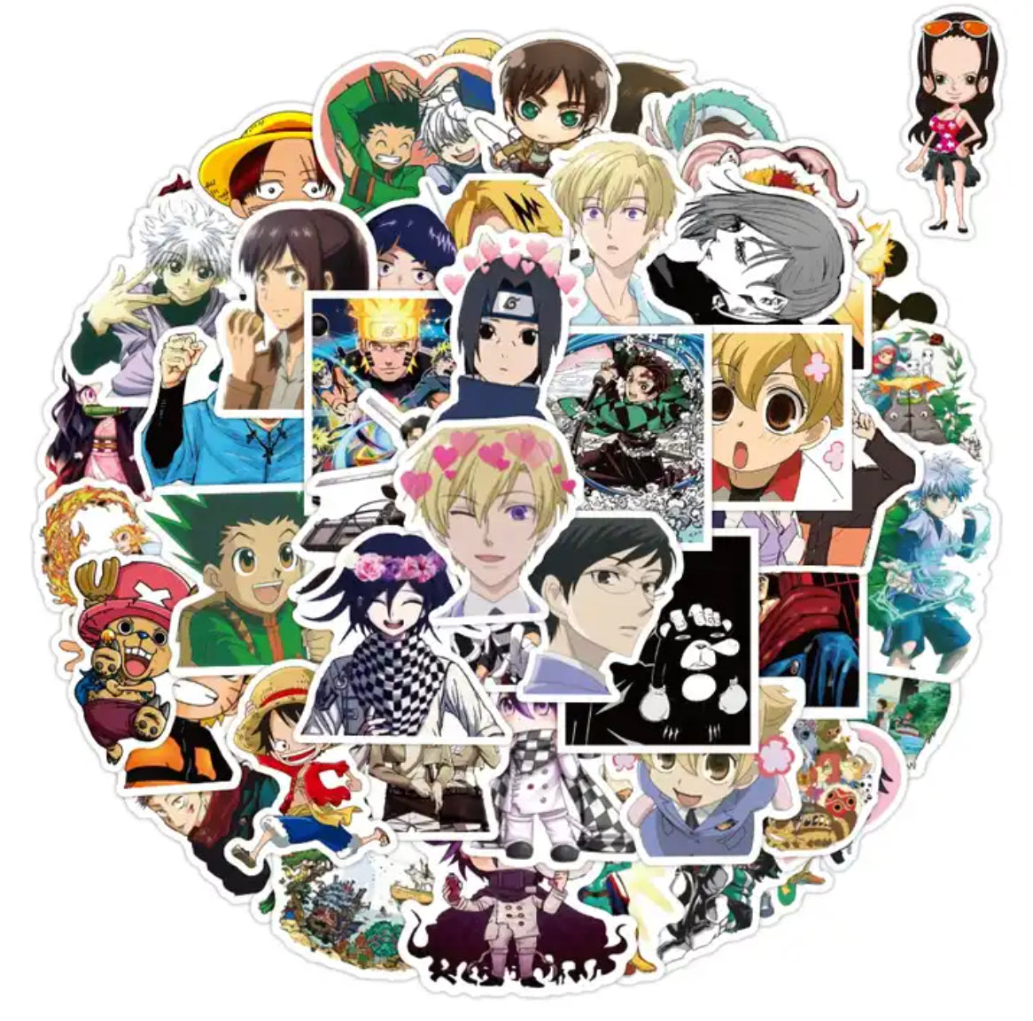 Mixed Anime 50 Piece Sticker Set