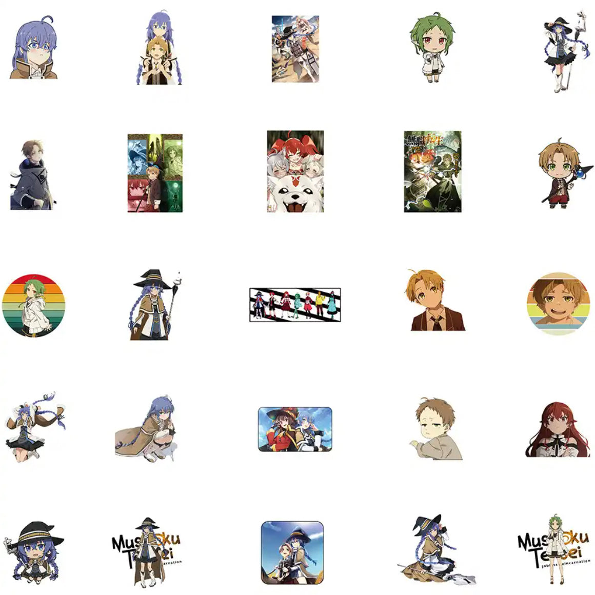 Mushoku Tensei Anime 50 Piece Sticker Set