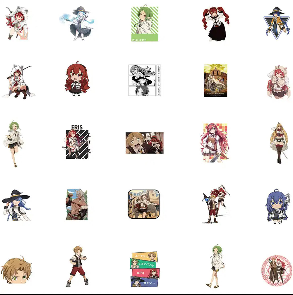 Mushoku Tensei Anime 50 Piece Sticker Set