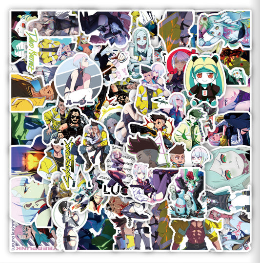 Cyberpunk Anime 50 Piece Sticker Set