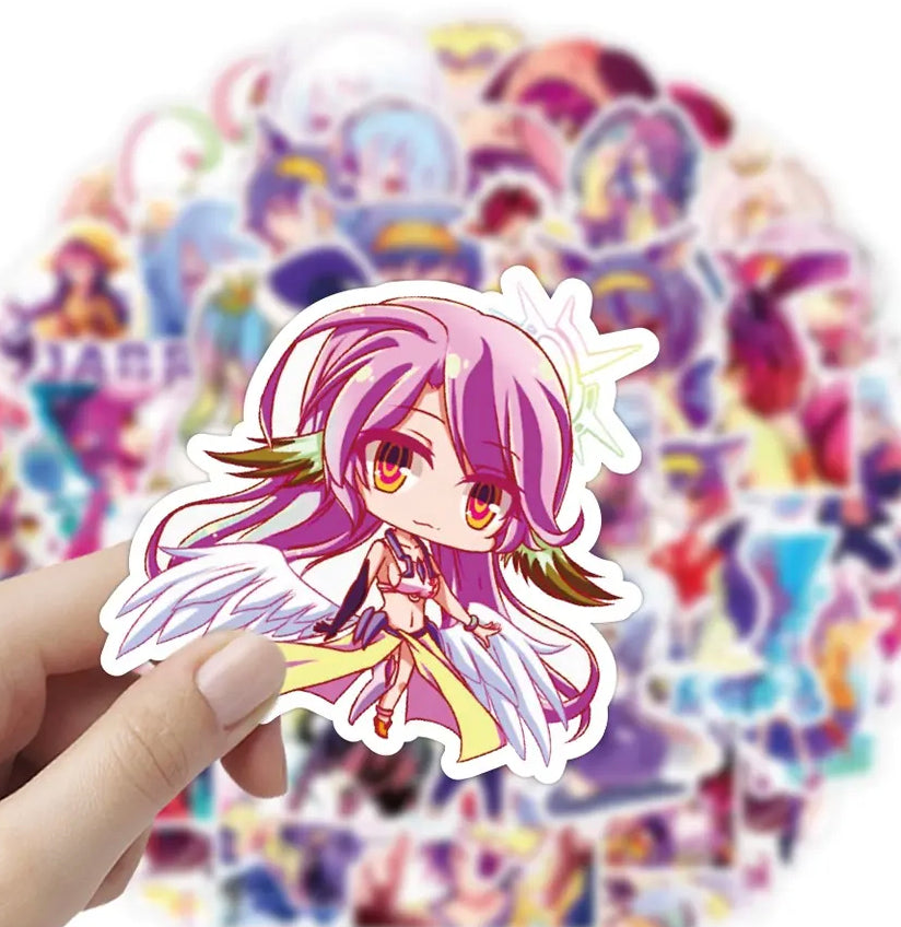 No Game No Life Anime 50 Piece Sticker Set