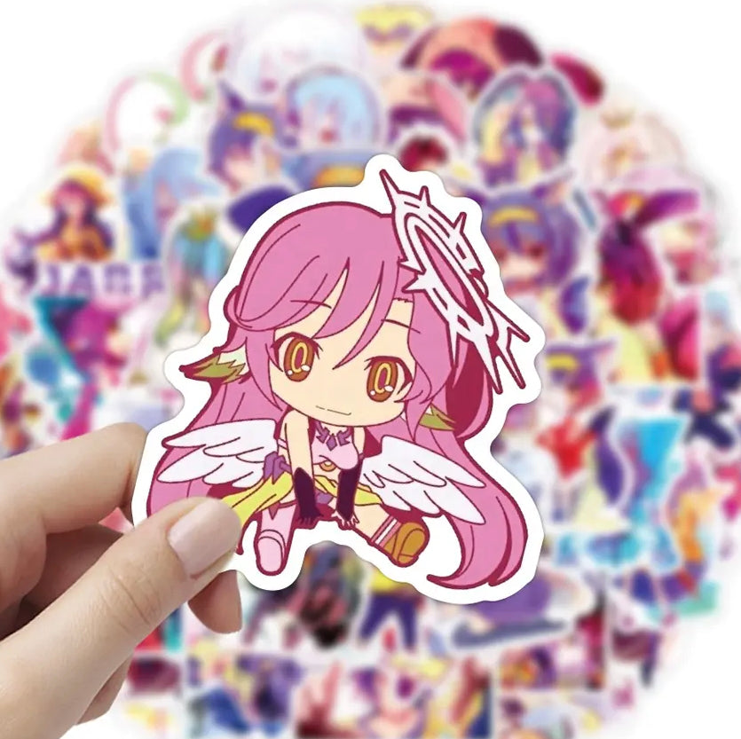 No Game No Life Anime 50 Piece Sticker Set