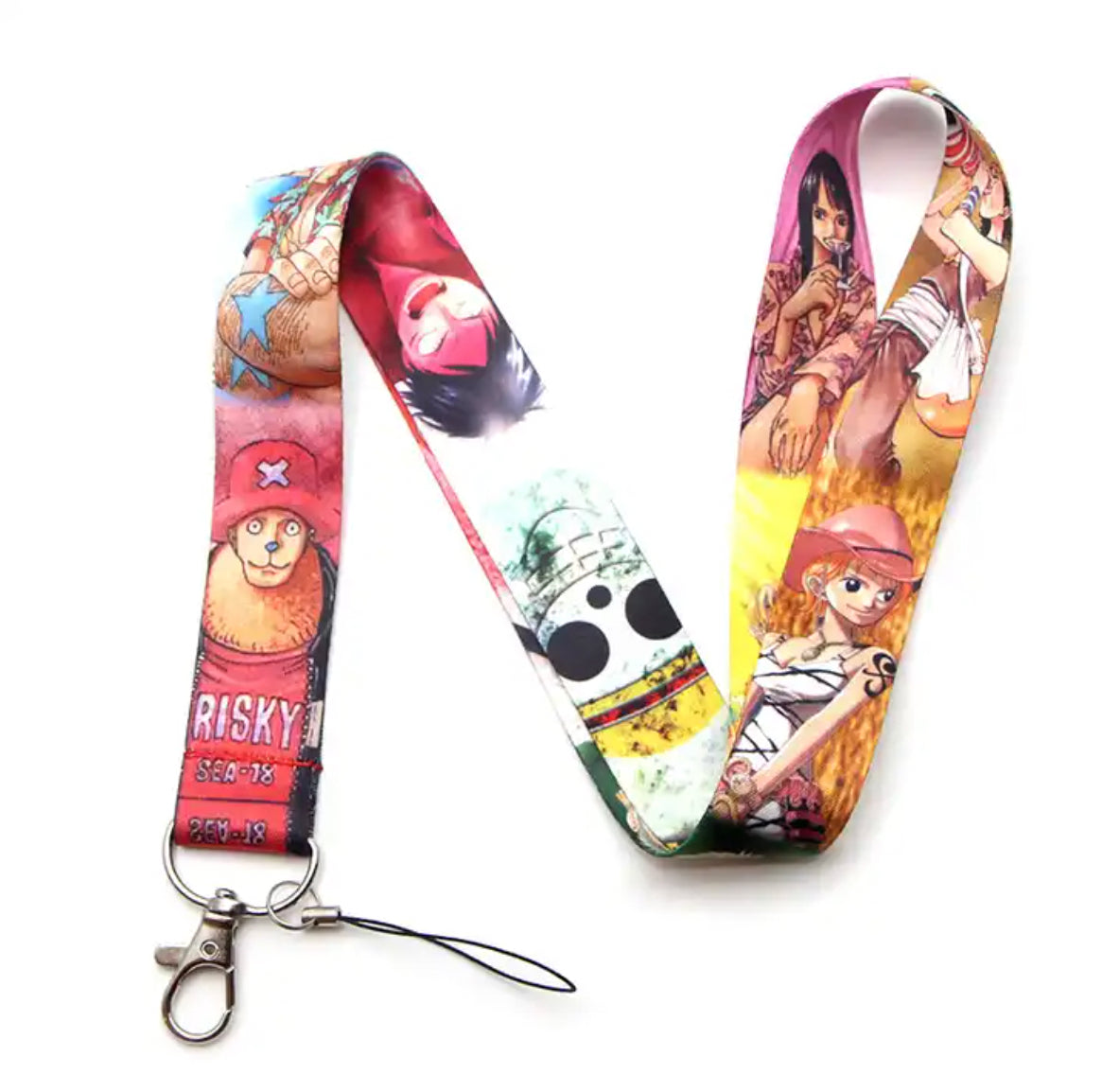 One Piece Anime Lanyard Keychain