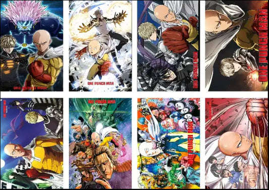 One Punch Man Anime 8 Piece Posters Set